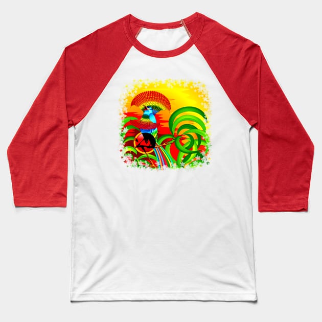 Paradise Bird Baseball T-Shirt by BluedarkArt